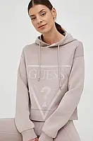 Urbanshop com ua Кофта Guess жіноча колір рожевий з капюшоном з принтом РОЗМІРИ ЗАПИТУЙТЕ