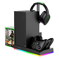 Док-станція для XBOX Series X iPega PG-XBX013S + 2 акумулятори, охолодження, RGB-підсвітка, підставка