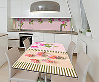 Наклейка виниловая на стол Zatarga Розовые цвет 650х1200 мм UL, код: 5570386