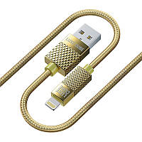 Кабель Luxe Cube Premium USB-Lightning, 1м, золотистый (8886668686150) XN, код: 6713454