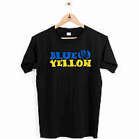 Футболка черная с патриотическим принтом Арбуз Blue Yellow Push IT S ML, код: 8131713