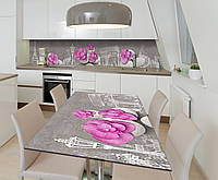Наклейка виниловая на стол Zatarga Розовые лепестки на камнях 650х1200 мм Z181701 1st UL, код: 5866803
