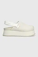 Urbanshop com ua Шльопанці Calvin Klein Jeans SLING CLOSE TOE FLATFORM BTW жіночі колір бежевий на платформі