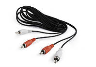Аудио-кабель Cablexpert (CCA-2R2R-6), 2хRCA(M)-2хRCA(M), 1,8 м, черный PZ, код: 6703704