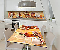 Наклейка 3Д виниловая на стол Zatarga «Обжарка зерна» 600х1200 мм для домов, квартир, столов, FE, код: 6442176