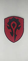 Шеврон нарукавная эмблема Світ шевронів For The Horde 75×100 мм Красно-черный BB, код: 7791501