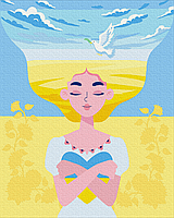 Картина по номерам BrushMe серии Патриот С Украиной в сердце ©Гумiнська Дiана 40х50см BS53076 UP, код: 8263855