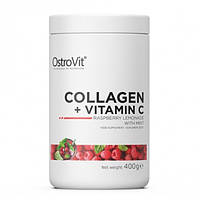 Хондропротектор для спорта OstroVit Collagen And Vitamin C 400 g 40 servings Raspberry Lemo PZ, код: 7558875