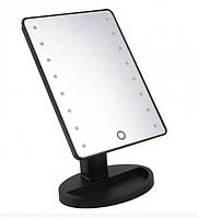 Зеркало для макияжа с LED подсветкой Large Led Mirror 16 LED Чёрный! TOP