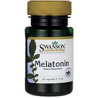 Мелатонин для сна Swanson Melatonin 3 mg 60 Caps SWA-01498 PZ, код: 7703936