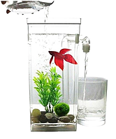 Аквариум с LED подсветкой самоочищающийся акриловый 2 л 25 см My Fun Fish! TOP