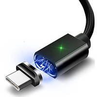 Магнитный кабель черный ESSAGER USB Type-C 3 метра PZ, код: 8179454