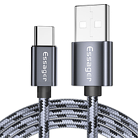 Зарядный кабель Tiger ESSAGER USB Type-C 3A 1метр PZ, код: 8381996