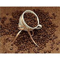 Картина по номерам Strateg Премиум Зернышко кофе размером 40х50 см (GS019) PZ, код: 8118299