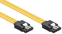 Кабель накопичувача Gutbay SATA 7p M M 0.3m прямий 6Gbps L-Type Latch жовтий (78.01.2939) PZ, код: 7453449