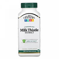 Расторопша 21st Century Milk Thistle Extract 200 Veg Caps PZ, код: 7907847
