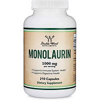 Натуральная добавка для иммунитета Double Wood Supplements Monolaurin 1000 mg 210 Caps PZ, код: 8124901