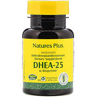 ДГЭА Nature's Plus DHEA-25 With Bioperine 60 Veg Caps PZ, код: 8134171
