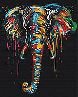 Картина по номерам BrushMe Слон в красках 40х50см BS51377 QT, код: 8265815