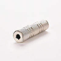 Перехідник аудіо Lucom Jack 3.5mm 3pin F F AUX Zinc металік (62.09.8042) XN, код: 7454995