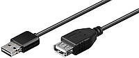 Кабель пристроїв-подовжувач Goobay USB2.0 A M F 1.8m AWG28 EASY M 2xShielded Cu чорний (75.0 PZ, код: 7454035