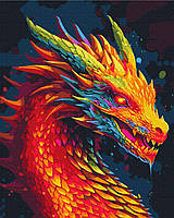 Картина по номерам BrushMe Неоновый дракон 40х50см BS53744 UP, код: 8265524