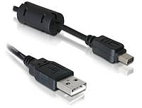Кабель пристроїв Delock USB2.0 A-mini12p M M 1.0m Olympus D3.8mm Ferrite чорний (70.08.2417) PZ, код: 7454310