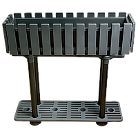 Горшок для цветов балконный с подставкой на ножках Akasya 11 л антрацит GR, код: 2669089