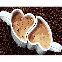 Картина по номерам Strateg Премиум Кофе любви размером 40х50 см (DY283) DH, код: 8118904
