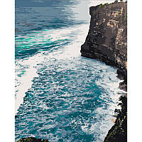 Картина по номерам Strateg Премиум Скалистое побережье с лаком размером 40х50 см (DY396) DH, код: 8119599