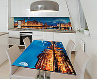 Наклейка 3Д виниловая на стол Zatarga «Зеркальная гладь» 600х1200 мм для домов, квартир, стол UL, код: 6444512