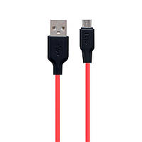 Кабель USB Hoco X21 Plus Silicone USB - Micro USB 1m Черно-Красный PZ, код: 7510137