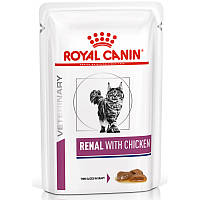 Паучі Royal Canin RENAL FELINE CHICKEN Pouches 85 г (9003579000458) (40300019) QT, код: 7581560