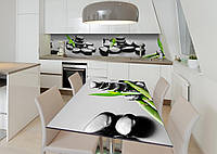 Наклейка 3Д виниловая на стол Zatarga «Ростки бамбука» 600х1200 мм для домов, квартир, столов OM, код: 6509345