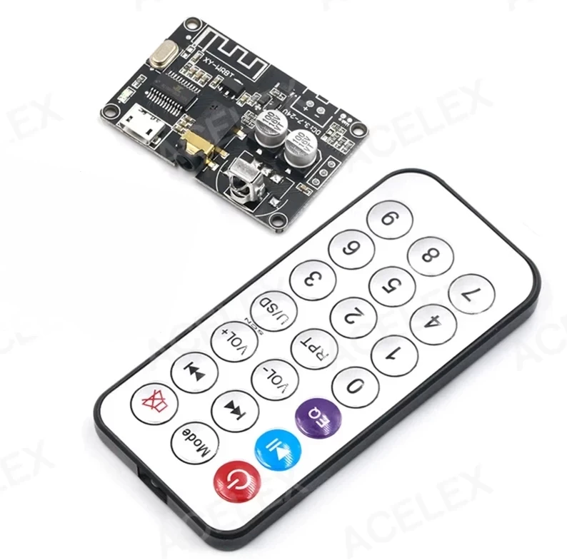 Модуль ZZ-WRBT Bluetooth 5.0 аудіоприймач з пультом ДК DC 3.7-24V