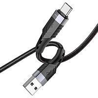 Кабель Borofone BU35 Influence 3A USB на USB-C 1,2 m Черный PZ, код: 8139374