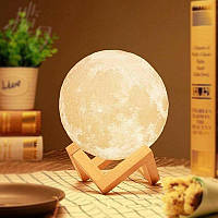 Ночник лампа Луна 3D Moon Lamp - Настольный светильник луна Magic 3D Moon Light с сенсорным управлением!
