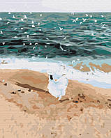 Картина по номерам BrushMe Фигура на побережье 40х50см BS37562 DH, код: 8263259