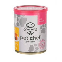 Консервы для собак Pet Chef паштет с курицей для щенков 360 г (4820255190372) DH, код: 7995072