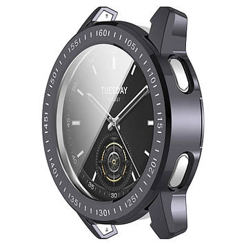 Захисний чохол для смарт годинника Xiaomi Watch S3 з плівкою темно-сірий