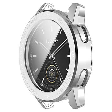 Захисний чохол для смарт годинника Xiaomi Watch S1 Active з плівкою сріблястий