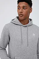 Urbanshop com ua Кофта adidas Originals чоловіча колір сірий з капюшоном меланж РОЗМІРИ ЗАПИТУЙТЕ