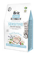 Сухой корм для кошек с пищевой непереносимостью Brit Care Cat GF Insect с насекомыми и рыбой QT, код: 7713026