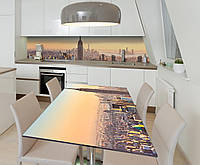Наклейка 3Д виниловая на стол Zatarga «Эмпайр Стейт на рассвете» 650х1200 мм для домов, кварт UL, код: 6508866