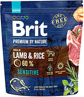 Корм Brit Premium Sensitive Lamb Rice для взрослых собак с чувствительным пищеварением 1 кг XN, код: 8451279