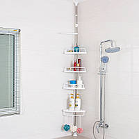Багатомісна кутова полиця для ванної Multi Corner Shelf 4 рівня пластикових полиць для ванної! TOP