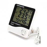 Цифровой термометр часы гигрометр HTC-2, борометр, комнатный термометр! Новинка