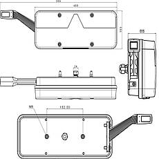 Ліхтар задній Fristom KINGPOINT лівий 12-36 В 6-функціональний FT-500-135 LED, фото 4