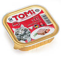 Паштет консервы для котов TOMi veal poultry телятина птица 100 г (4003024320044) QT, код: 7772117