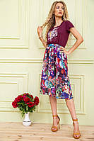 Літнє плаття міді бордового кольору в принт 119R0419 Ager XS UP, код: 8232553